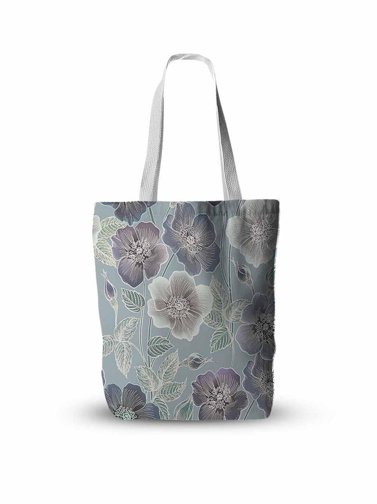 European Classical Style Canvas Bag Flower Rose Lady Handbag Travel Shopping Shoulder Bag Reusable Ecological Home Grocery Bag