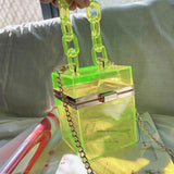LLYGE Transparent clear box purses handbags jelly purse  for women 2022 new fashion female Summer Small  Designer luxury Beach bags