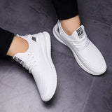 LLYGE 2024 Fashion Fly Woven Shoes Outdoor Breathable Mesh Sneaker Casual Running Men Shoes Korean Version Cool Light Sneakers Men
