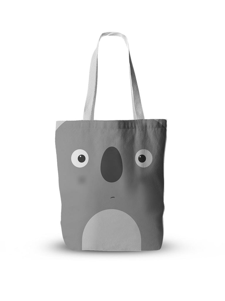 New Women Cartoon Handbag Color Animal Face Panda Lion Shoulder Canvas Bag Large Capacity Girl Reusable Shopping Bag Grocery Bag
