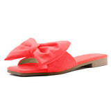 Ladies Bow Summer Slippers, Casual Thick-soled Slippers, Comfortable Non-slip Solid Color Beach Sandals and Slippers
