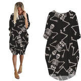 LLYGE Fashion Print Halloween Party Dresses for New Year 2022 Long Sleeve Maxi Autumn Oversized T-shirt Dress Casual Loose Vestidos