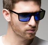 LLYGE Fashion Square Men Sunglasses Classic Rectangle Big Male Sun Glasses Vintage Mirror Driving Sunglass UV400