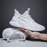 Black Mens Causal Shoes Mesh Breathable Sneakers Men Shoes Luxury Fashion Beige White Walking Man Tennis Shoes 2022 Spring New