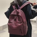 Llyge 2022 Fashion Women Backpack High Quality Female Soft PU Leather School Bag For Teenage Girls Boys Travel Double Shoulder Bags