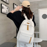 LLYGE Fashion Backpack Waterproof Student Schoolbag Men Black Cotton Cute Women For Teenage Girls School Mochila Rucksack