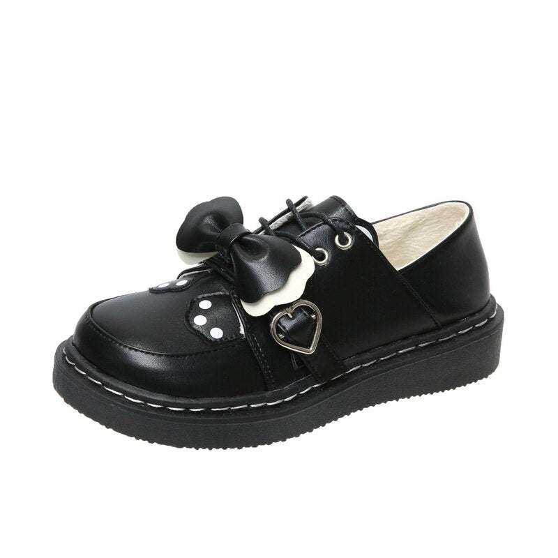 Llyge 2022 New Fashion Single Shoes Women Flats Shoes Loafers Round Toe Slip On Casual Sweet Patent Leather Black Platform Shoes