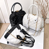 Llyge 2022 Single Shoulder Messenger Bag Chain Simple Crossbody Bag New Fashion Lingge Shell Bag Contrast Color Women's Handbag