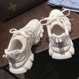 Llyge 2023 Fashion Women's Platform Sneakers Women Shoes Korean Casual Chunky Sport Shoes White Vulcanized Tennis Female Basket Femme