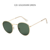 LLYGE Classic Round Men Women Sunglasses Fashion Small Metal Mirror Sun Glasses Vintage Driving Male Ladies Eyewear UV400