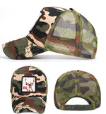 Llyge Men's Baseball Cap With Animal Embroidery Snapback Camouflage Breathable Hip Hop Summer Trucker Hat Women's Hat Cotton BQM125