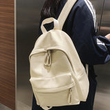 Llyge 2022 Fashion Women Backpack High Quality Female Soft PU Leather School Bag For Teenage Girls Boys Travel Double Shoulder Bags