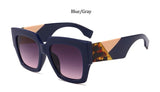 Llyge  2023 Classic Brand Square Sunglasses For Women Fashion Luxury Leopard Oversized 2023 Trend Sun Glasses Female Vintage Shades UV400