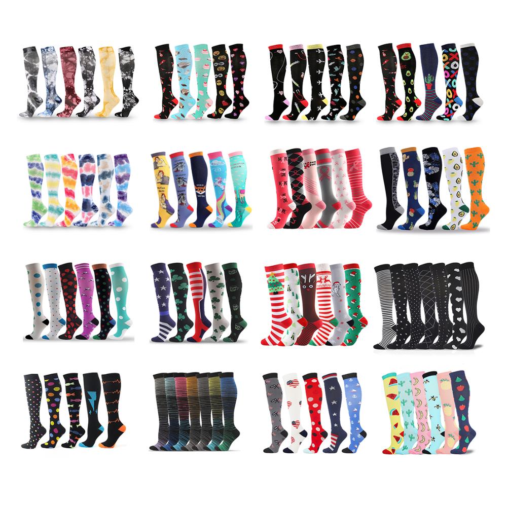 Dropship Compression Stockings Set Socks Pack Unisex Socks Men 8 Pair Prevent Varicose Veins Nurse Socks Gift Packaging Cycling