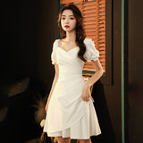 Llyge 2023  New White V-Neck Evening Dresses Elegant Party Gowns For Women Formal Prom Gowns Party Wear Vestidos de fiesta