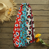 Llyge 2022 New Net yarn Ruffle Bikini Sets Beach Cover Up Leopard Print Floral Swimwear Women Swimsuit Beachwear Bathing Suit