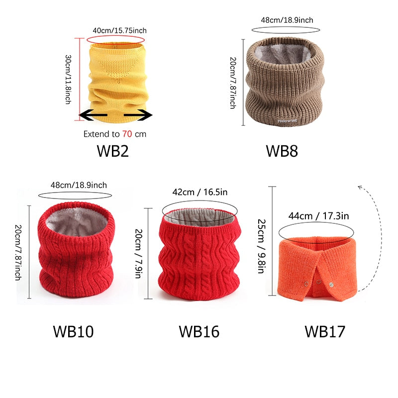 Llyge 2023 Winter Scarf Women Knit Ring Neck Scarves Thick Fur Fleece Letter Embroidery Warm Outdoor Sport Men Collar Infinity Snood