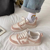 Llyge 2023 Women's Sneakers Pink Bear Kawaii Sports White Shoes Anime Flat Platform Casual Korean Vulcanize Rubber Sole Lolita Running