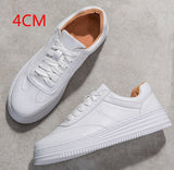 Llyge 2023 Fashion White Split Leather Women Chunky Sneakers White Shoes Lace Up Tenis Feminino Zapatos De Mujer Platform Women Casual Shoe