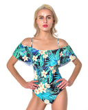 Llyge 2023  New  Floral One Piece Swimsuits Closed Plus Size Swimwear Push Up Body Bathing Suit for Beach Women's Swimming Suit