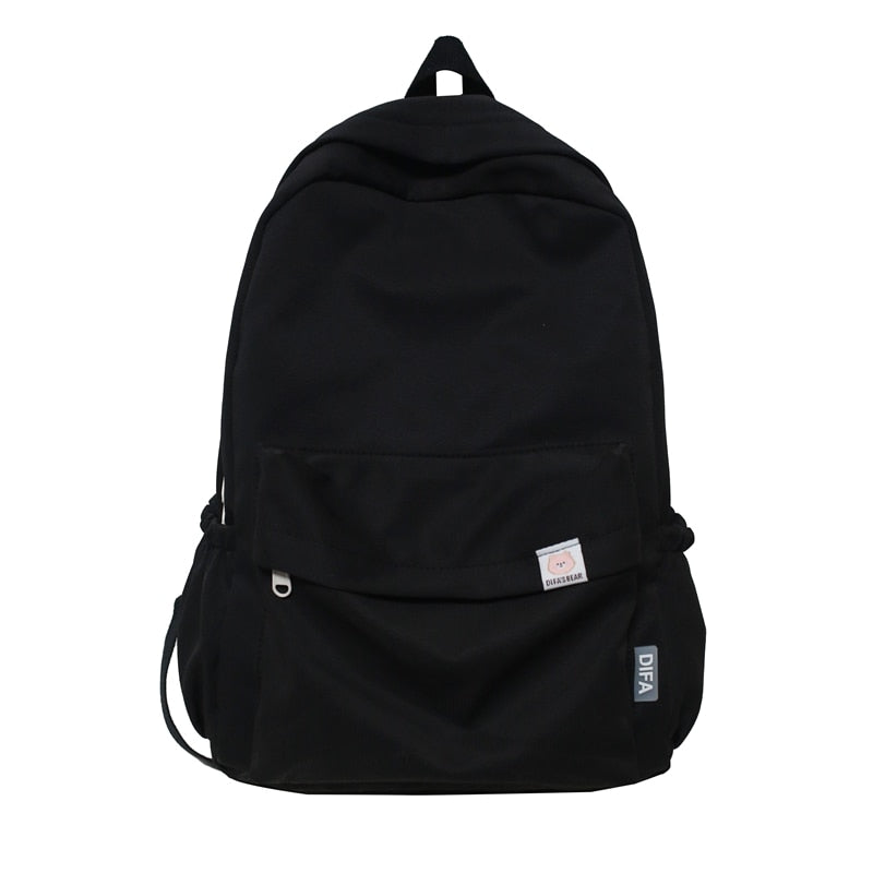 Llyge New Waterproof Nylon Women Backpack Female Travel Bag Backpacks Schoolbag For Teenage Girls Solid Color Bookbag Mochila Bookbag