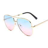 LLYGE Vintage Aviation Sunglasses Women Brand Designer Shades Sun Glasses Female Retro Gradient Mirror Fashion Driver Oculos De Sol