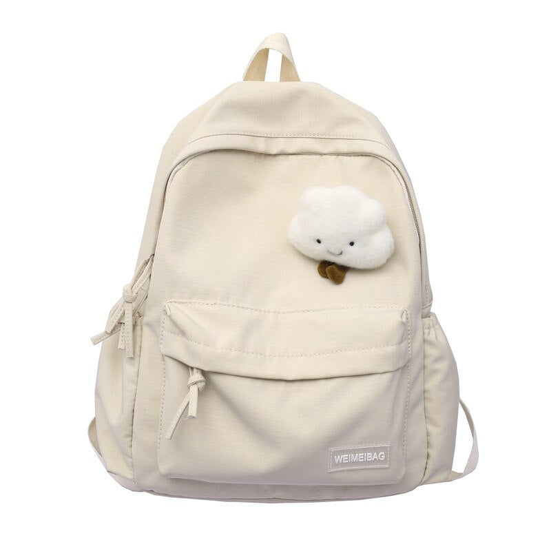 Llyge Waterproof Nylon Women School Backpack Large Solid Color Girls Travel Bag College Schoolbag Female Laptop Back Pack Mochilas