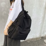 LLYGE Women Backpack Waterproof Nylon For Teenage Girls Schoolbag Shoulder Fashion Men Black Bagpack Travel Bag Rucksack