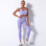 Llyge Seamless Yoga Set Women Sportswear Gym Clothing Workout Clothes Women's Tracksuit High Waist Seamless Legging Sport Bra Crop Top