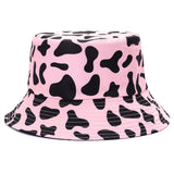 LLYGE Summer Reversible Cow Print Bucket Hat Women Outdoor Travel Sun Hat Sun Protection Fisherman Cap Fashion Shading Panama Selling