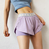 Llyge 2023 Summer Yoga Shorts Women  fack two pc  Sport Shorts For Women Running Fitness Gym Shorts workout clothes