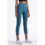 Llyge 2023 Hot Sale New Arrival Skin-Friendly Female Yoga Leggings Solid Color High Waist Outside Running Pants Calf-Length