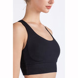 llyge 2023 New Fabric Nylon Breathable Women Yoga Tops Bra Solid Color And Sports Wear Outdoor Exercise Clothes