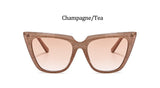 Llyge  2023 vintage Women's Sunglasses  Cat Eye Black Glasses Female Fashion Brand Design Black Ladies Sun Glasses oculos de sol UV