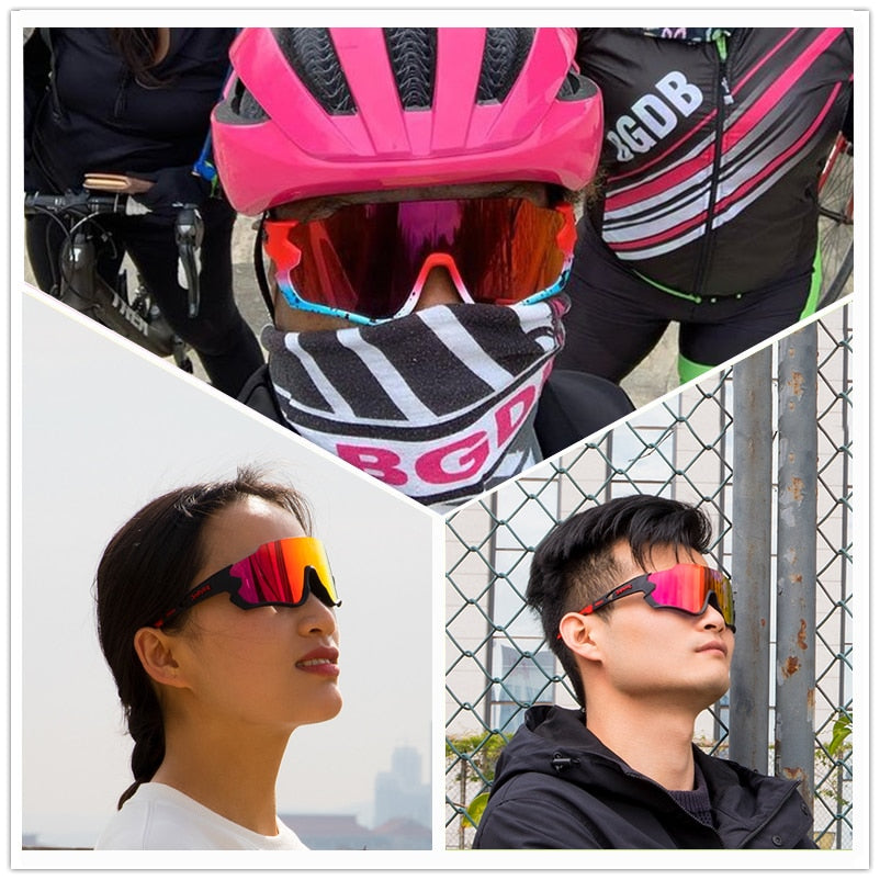 Llyge Outdoor Photochromic Cycling Glasses Men Women Motorcycle Sunglasses UV400 Driving Fishing Glasses Oculos De Ciclismo 5LENS