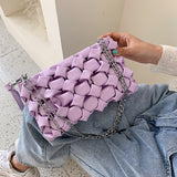 Llyge  Graduation party  Women Purses And Handbags Sac Luxury Clutches Shoulder Bags For Women 2023 Designer Bag Leather Crossbody Bag Metal Chain