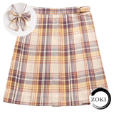 Llyge Plaid Women Pleated Skirt Bow Knot Summer High Waist Preppy Girls Dance Mini Skirt Cute A Line Harajuku  Japan Faldas