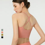 Llyge 2023 New  Beautiful Back Yoga Wear Running Sports Vest Quick-drying Bra Shockproof Gathered Fitness Clothes Women