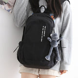 Llyge New High-Capacity Schoolbag Female College Student Japan And South Korea High School Backpack Male Backpack Female Backpack