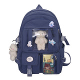 LLYGE Fashion Female Women Backpack Cotton Kawai Rucksack Cute Student School Bag Teenage Girls Casual Bookbag Mochilas