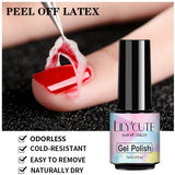 Llyge  5Ml/7Ml Peel Off Latex Liquid Tape Protect Nail Polish Varnish Anti-Spill Latex Fast Dry Skin Care Tool With Tweezer