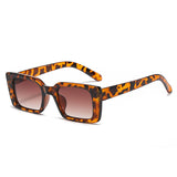 LLYGE Vintage Square Sunglasses Women Brand Designer Retro Leopard Sun Glasses Female Fashion Gradient Rectangle Shades Oculos