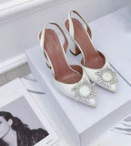 Llyge 2023 New Ladies Pointed High Heels Elegant Office Wedding Shoes Candy Color Summer Shoes For Women