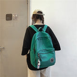 Llyge Japanese Harajuku Backpack Zipper School Bag For Middle School Girl Students Water-Repellent Wear Resistant 20-35L Backpack