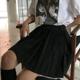 Llyge Skirts Women Pleated High Waist Summer Solid Pleated Mini Skirt Loosesize 5XL A-Line School Uniform For Girls Streetwear Clothes