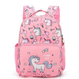 Llyge Girl School Bags Child Pink Purple Nylon Printing Backpack Kindergarten Student Cute Girls Children's Schoolbag Waterproof Kids