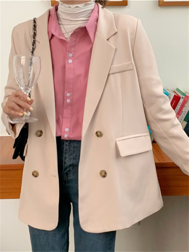 Llyge 2023 Spring Women Blazers High Street OL Fashion Chic Loose Jackets Korea Work Wear Office Lady Elegant Casual Coats