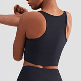 Women Sport Strap Bra Safety Fitness Tops Ribbed Vest Corset Female Push Up Crop Top Gym Underwear Yoga Sportswear