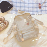 Llyge Canvas Backpack School Bags Students Women Backbag Travel Daypacks Male Leisure Backpack Pink Lovely Bags For Kids