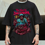 LLYGE Horror  Gothic  Y2k Fairy Grunge Graphic T Shirts Horror Halloween Punk Fashion Harajuku Black Shirts  Crew Neck Tee Tops